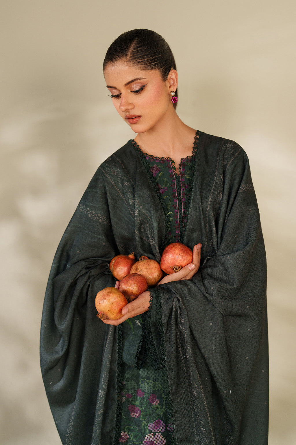 Iznik | Winter Chapter 25 | UE-567 Printed Khaddar - Casual Dress - available at Maria Faisal in UK and USA.