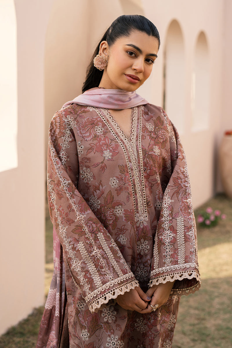 Baroque | Luxury Pret 24 | LAWN UF-602 - Designer Dress with Intricate embroidery and embellishments. Shop elegent wedding dress at Maria Faisal.