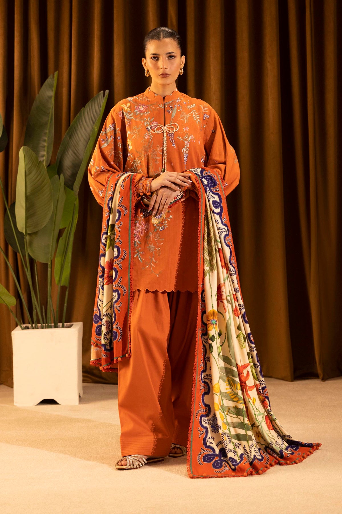 Sana Safinaz | Muzlin Winter 25 | M253-009B - Casual Dress - available at Maria Faisal in UK and USA.