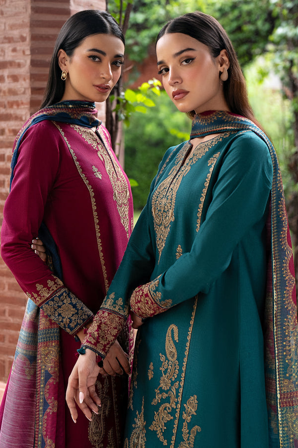 Jazmin | Winter Edition 24 | KHADDAR UW-0069 - Designer Dress with Intricate embroidery and embellishments. Shop elegent wedding dress at Maria Faisal.
