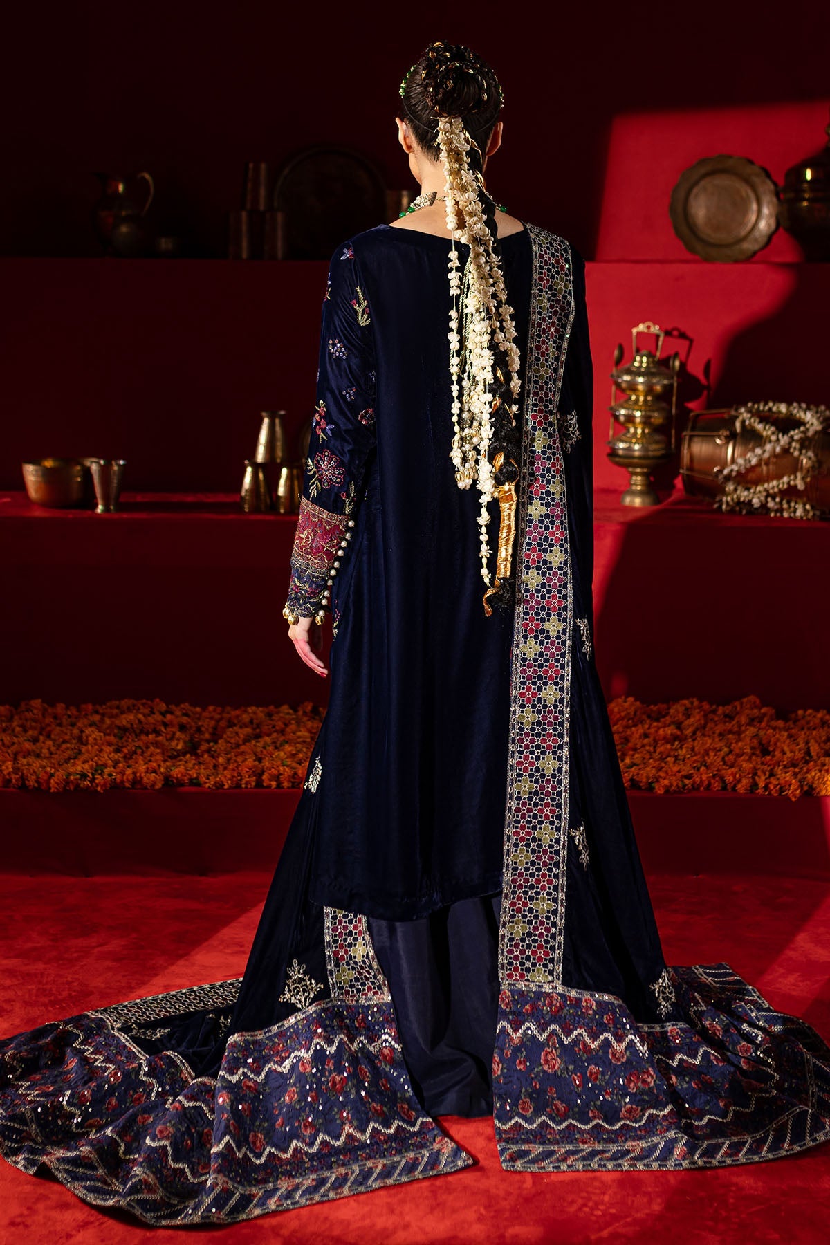 Nureh | Maya Velvet | NW-93 - Formal Dress - available at Maria Faisal in UK and USA.