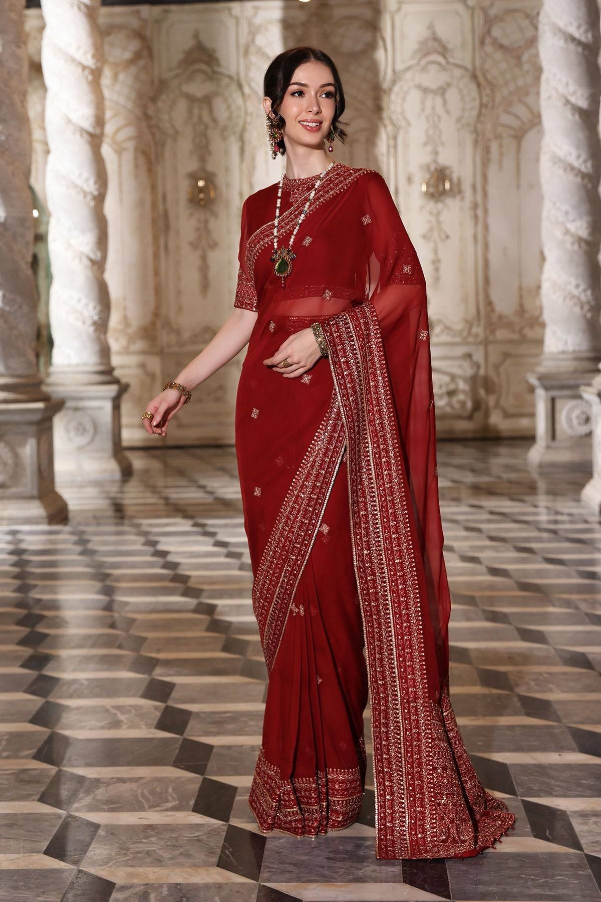 Chinyere | Formal Wedding Exclusive | SOHA B SARI (AA5343) by Maria Faisal - Registered Vendor of : Chinyere - type : Ladies Clothes - 100% original wedding dresses