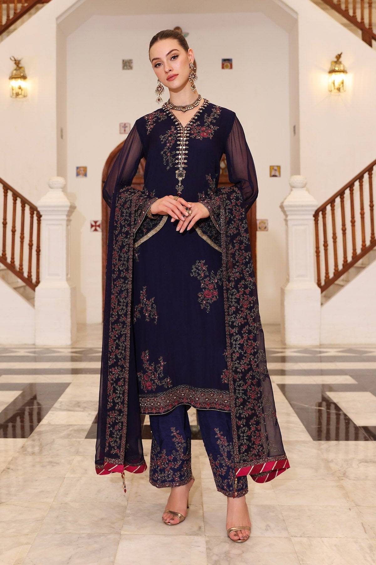 Chinyere | Formal Wedding Exclusive | INDIGO BUNCH (AA5260) by Maria Faisal - Registered Vendor of : Chinyere - type : Ladies Clothes - 100% original wedding dresses