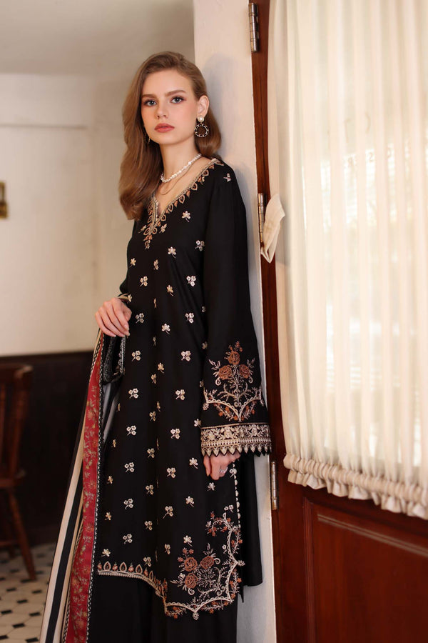 Noor by Saadia Asad | Winter Embroidered Printkhaas 25 | D1 - A - Luxury Dress - available at Maria Faisal in UK and USA.