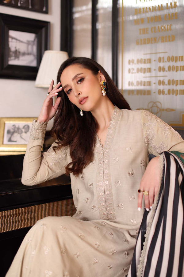 Noor by Saadia Asad | Winter Embroidered Printkhaas 25 | D1 - B - Luxury Dress - available at Maria Faisal in UK and USA.
