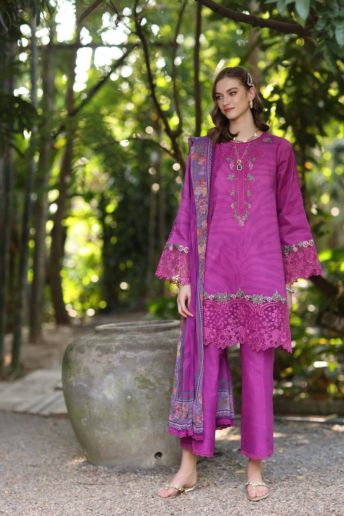 Noor by Saadia Asad | Eid Luxe Printedkari | D1-A by Maria Faisal - Registered Vendor of : Noor by Saadia Asad - type : Ladies Clothes - 100% original wedding dresses