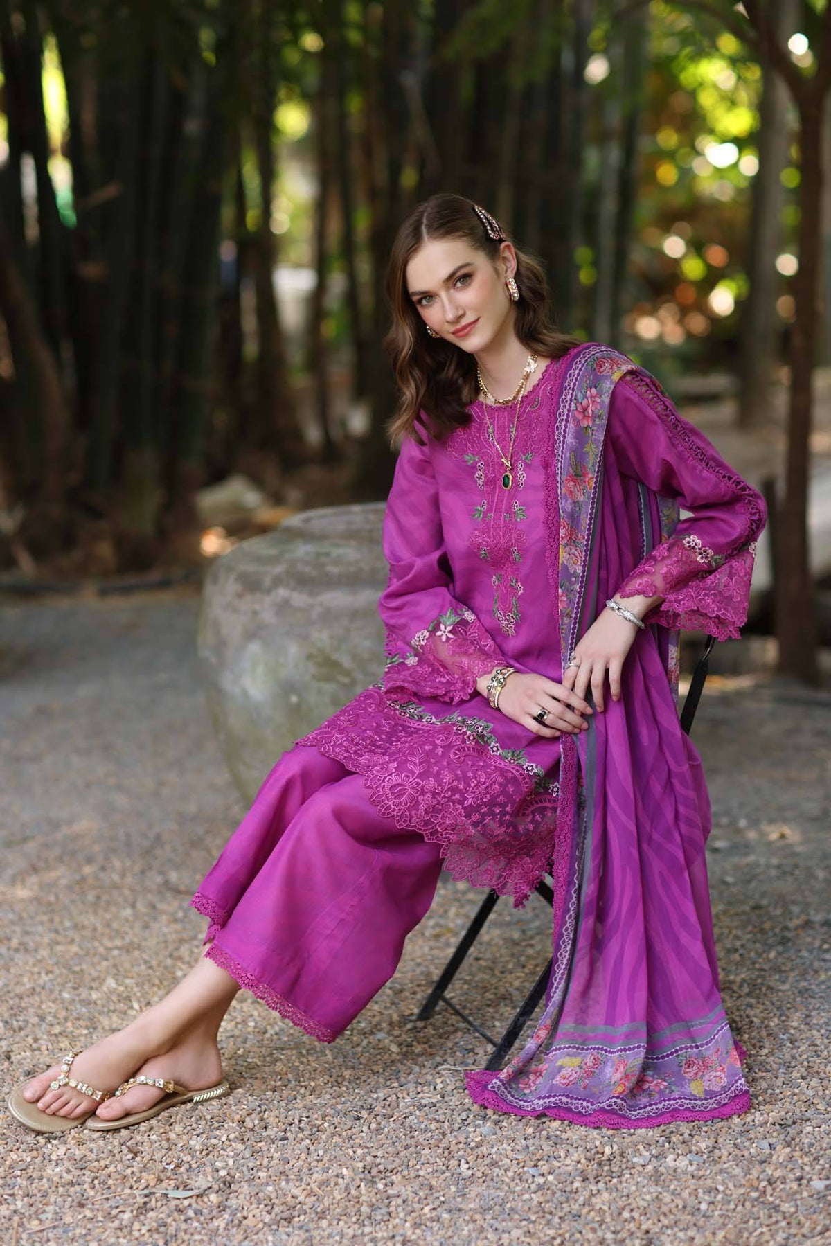 Noor by Saadia Asad | Eid Luxe Printedkari | D1-A by Maria Faisal - Registered Vendor of : Noor by Saadia Asad - type : Ladies Clothes - 100% original wedding dresses