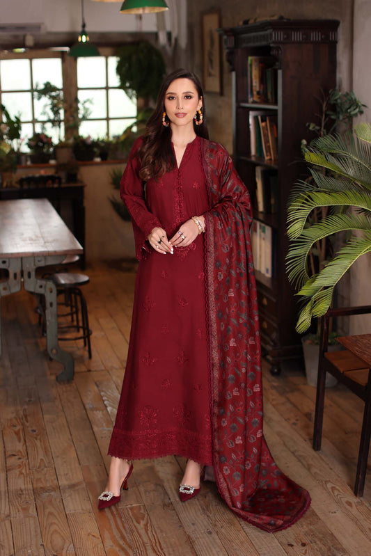 Saadia Asad | Winter Printkhaas 25 | D4 - A - Casual Dress - available at Maria Faisal in UK and USA.