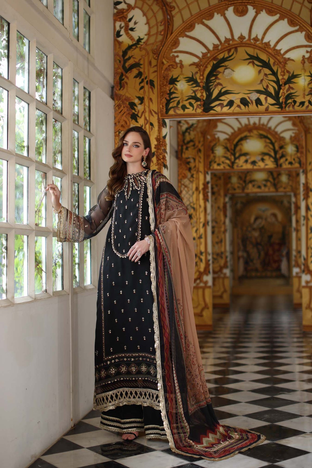 Noor by Saadia Asad | Festive 25 | D1 - Black - Ladies Clothes - Maria Faisal