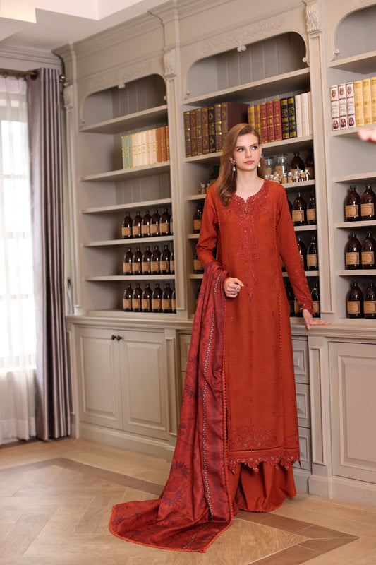 Noor by Saadia Asad | Winter Embroidered Printkhaas 25 | D5 - A - Luxury Dress - available at Maria Faisal in UK and USA.