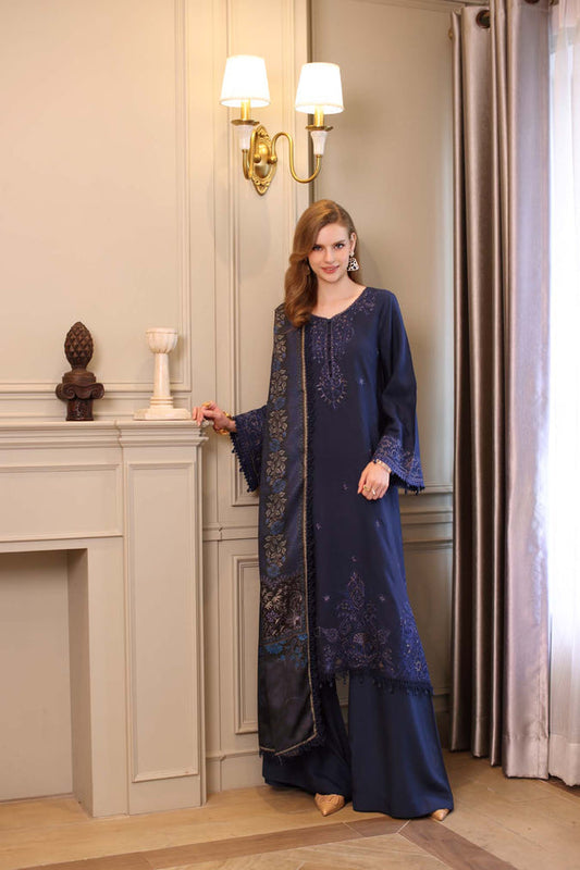 Noor by Saadia Asad | Winter Embroidered Printkhaas 25 | D7 - B - Luxury Dress - available at Maria Faisal in UK and USA.
