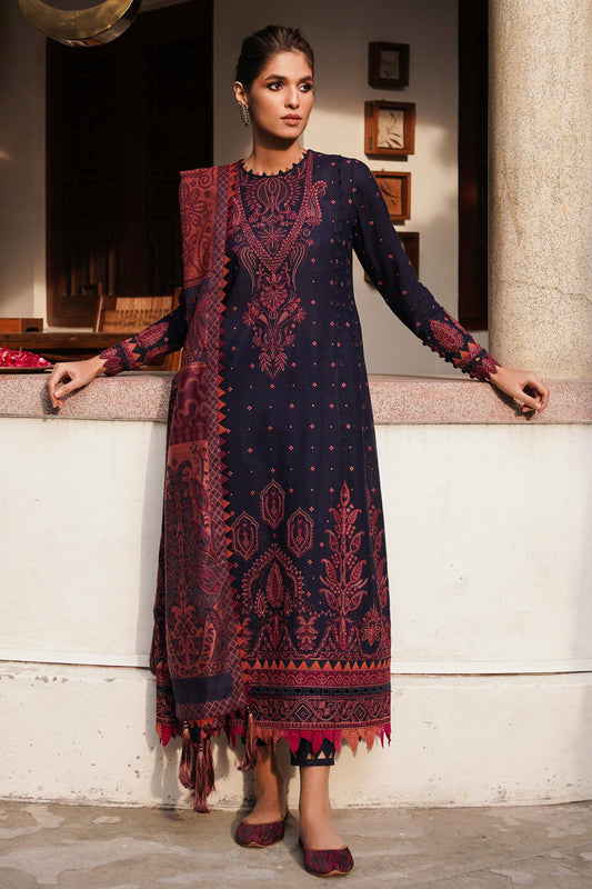Jazmin | Winter Edition 24 | SLUB KHADDAR UW-0074 - Designer Dress with Intricate embroidery and embellishments. Shop elegent wedding dress at Maria Faisal.