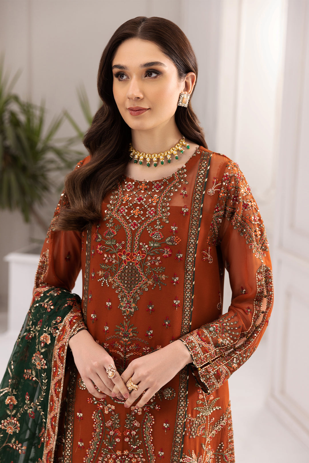 Alizeh | Formal  Collection | Aarmish - Designer Dress with Intricate embroidery and embellishments. Shop elegent wedding dress at Maria Faisal.
