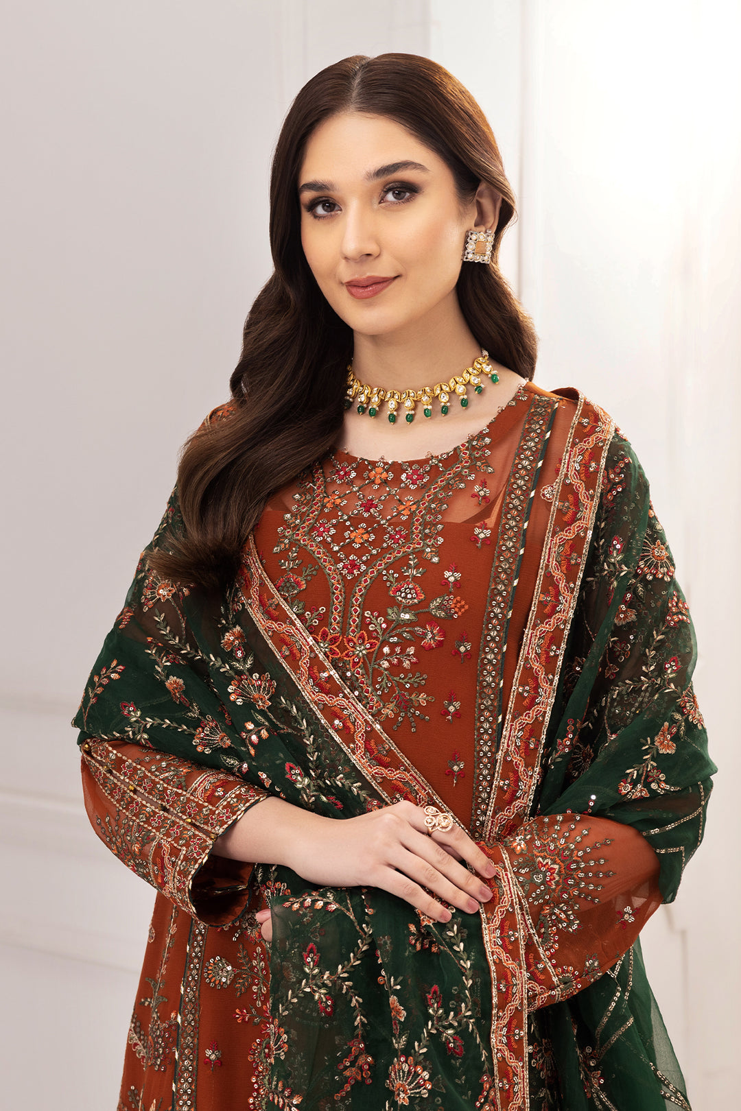 Alizeh | Formal  Collection | Aarmish - Designer Dress with Intricate embroidery and embellishments. Shop elegent wedding dress at Maria Faisal.