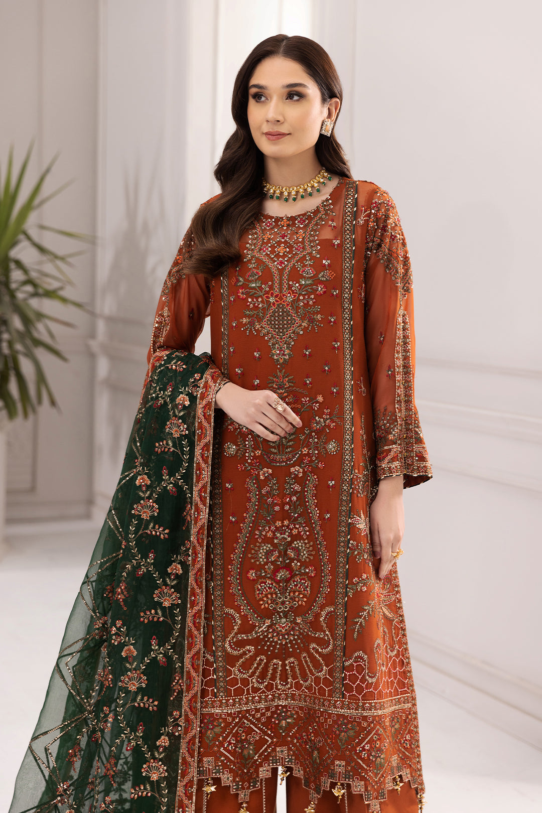 Alizeh | Formal  Collection | Aarmish - Designer Dress with Intricate embroidery and embellishments. Shop elegent wedding dress at Maria Faisal.