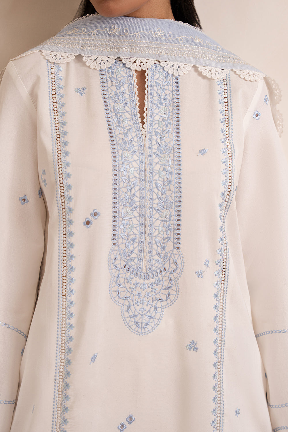 Afrozeh | Muted Muse 26 | Pearl - Luxury Dress - available at Maria Faisal in UK and USA.