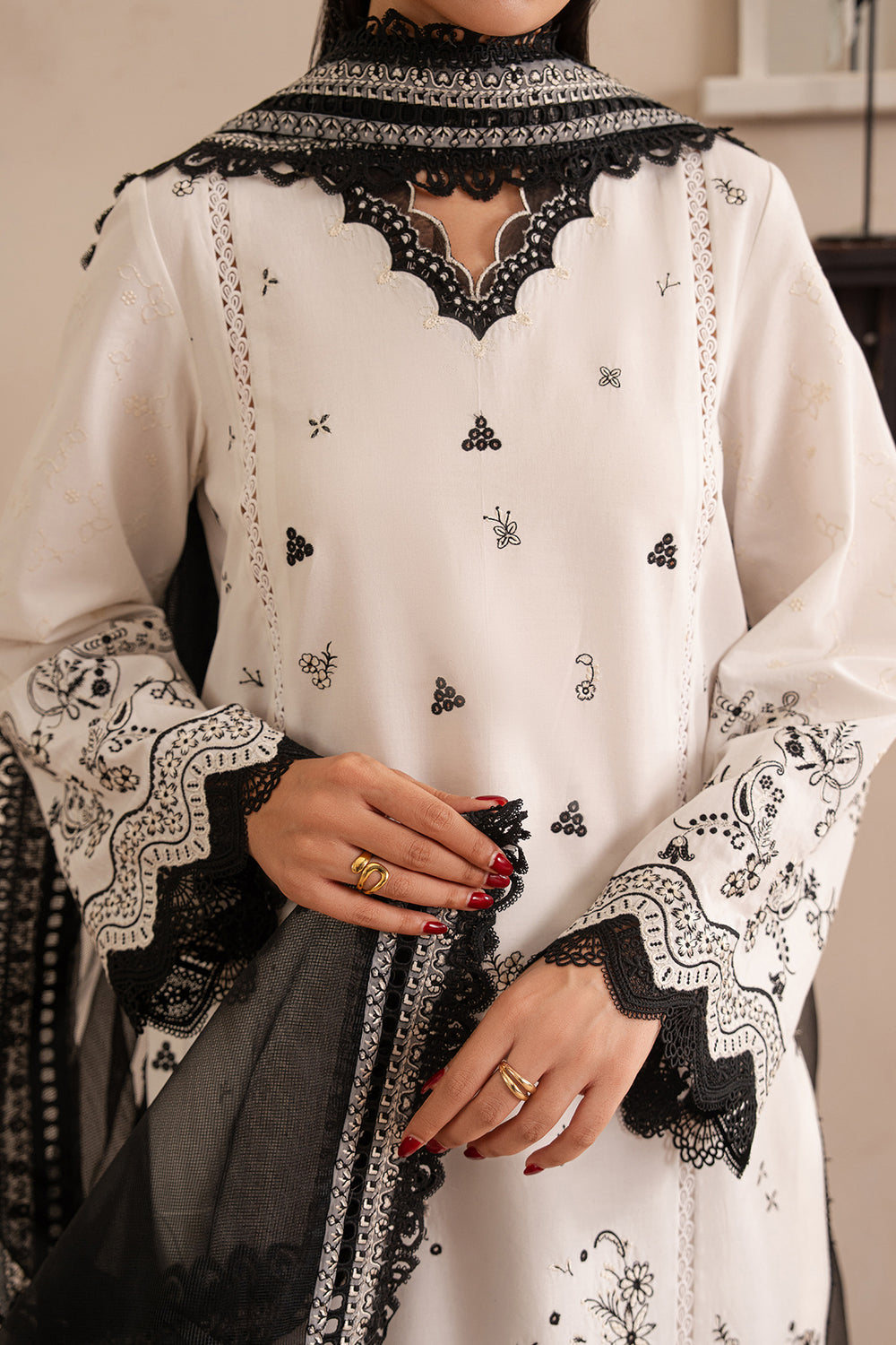 Afrozeh | Muted Muse 26 | Poise - Luxury Dress - available at Maria Faisal in UK and USA.