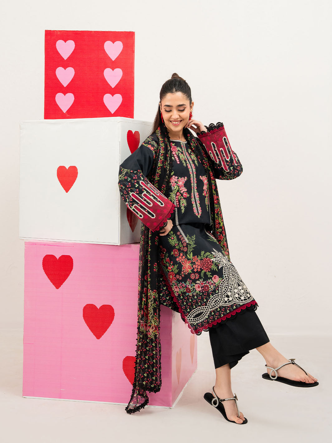 Mahnur | Anaya Lawn | ANA-004 - Luxury Dress - available at Maria Faisal in UK and USA.