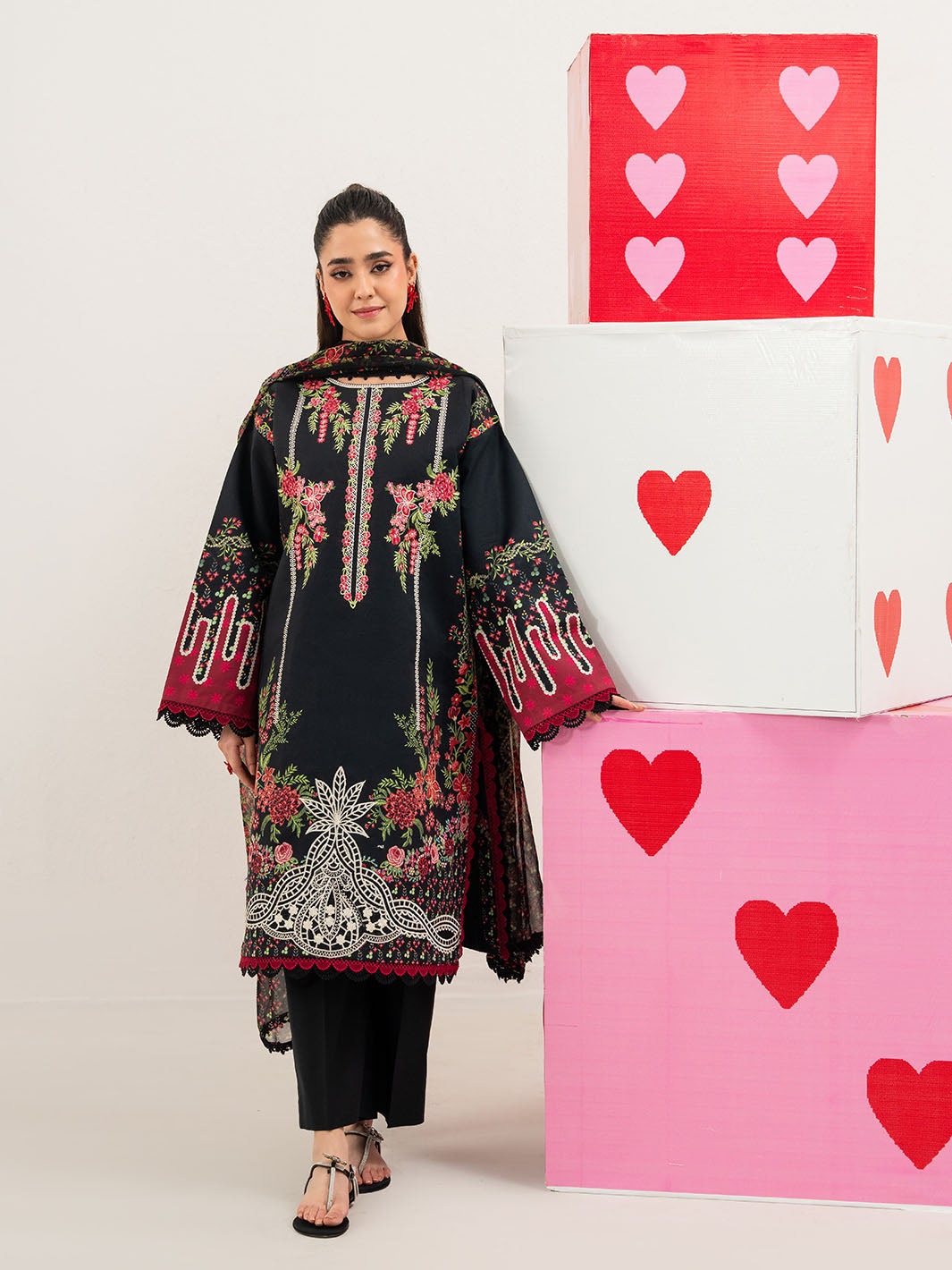 Mahnur | Anaya Lawn | ANA-004 - Luxury Dress - available at Maria Faisal in UK and USA.
