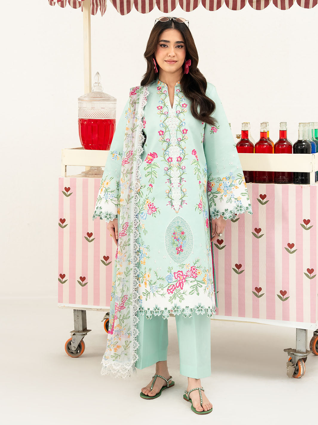 Mahnur | Anaya Lawn | ANA-011 - Luxury Dress - available at Maria Faisal in UK and USA.