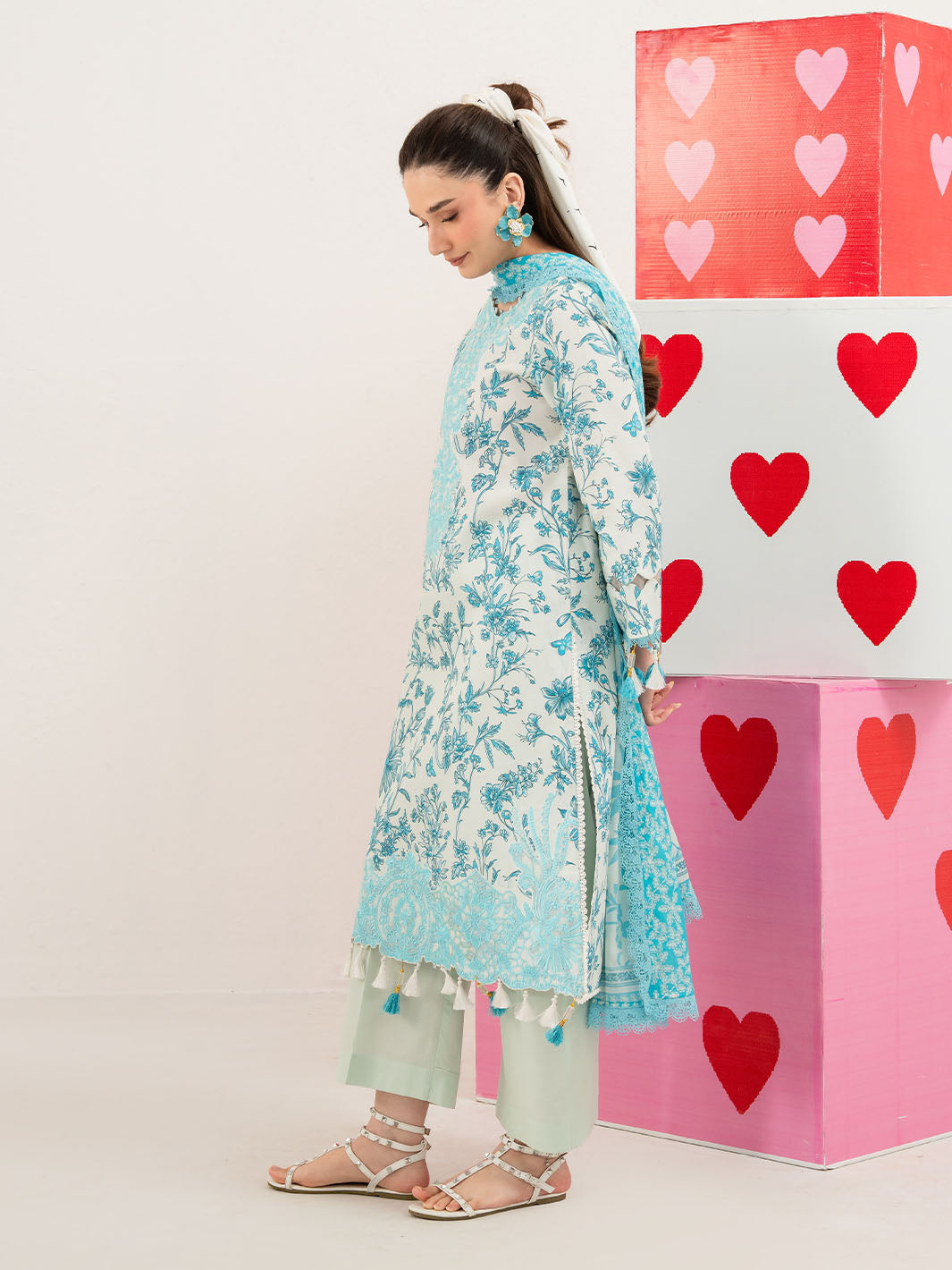 Mahnur | Anaya Lawn | ANA-014 - Luxury Dress - available at Maria Faisal in UK and USA.