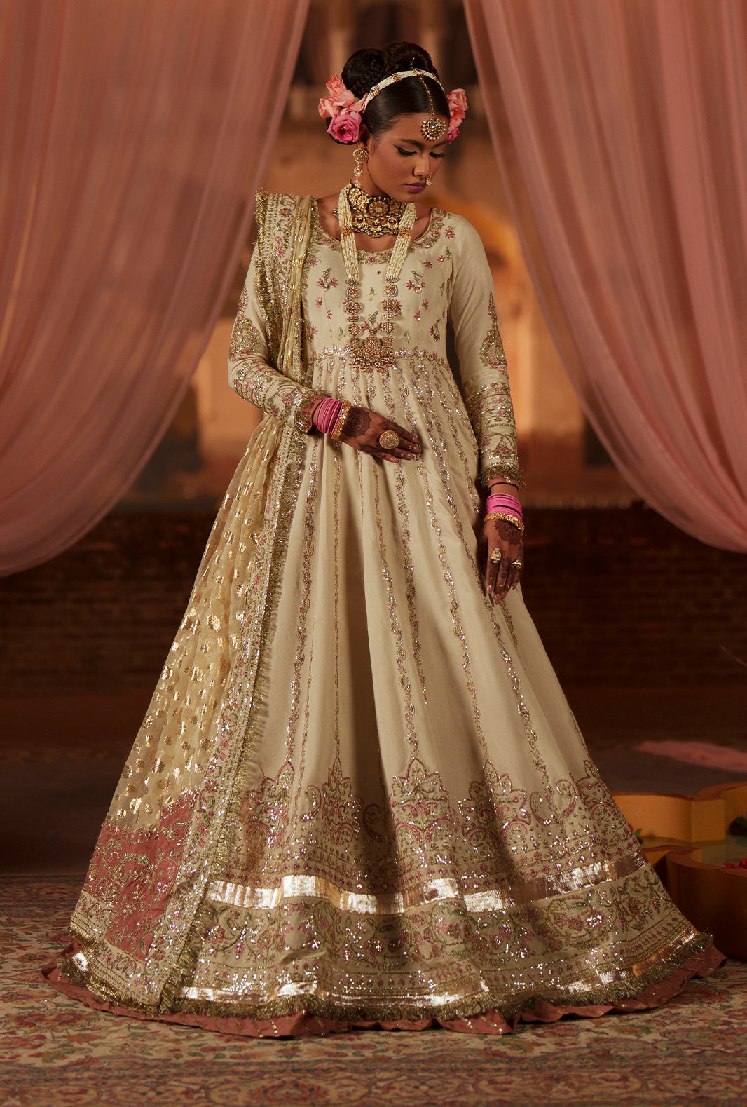 AJR Couture | Meharma The Silk Edit | Shehnai - Formal Dress - available at Maria Faisal in UK and USA.
