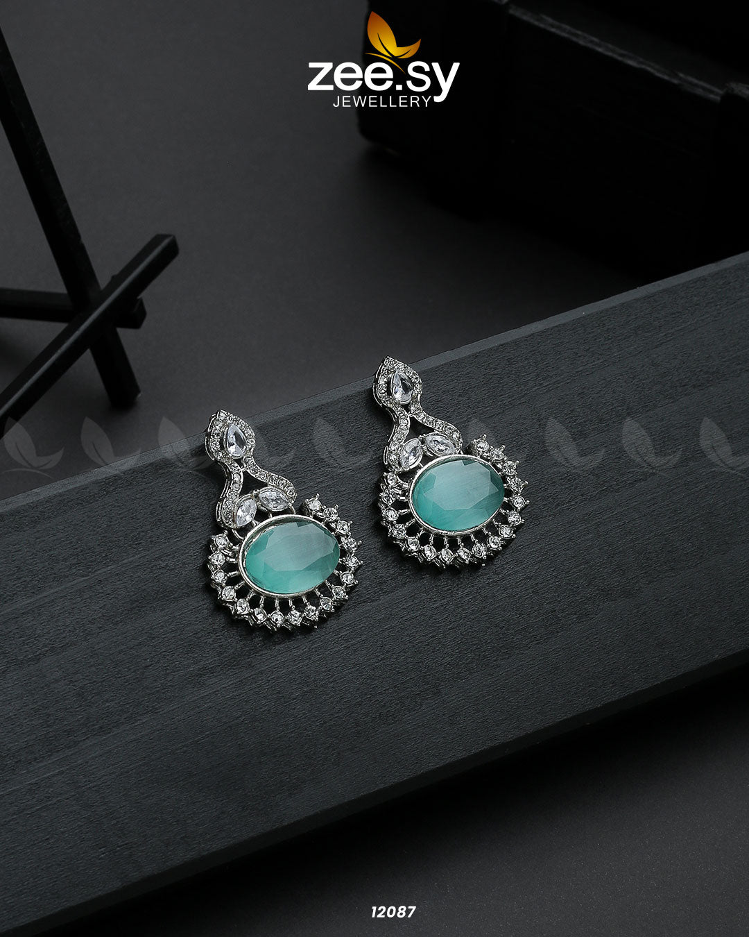 Aaina-E-Dil Silver - Earrings 