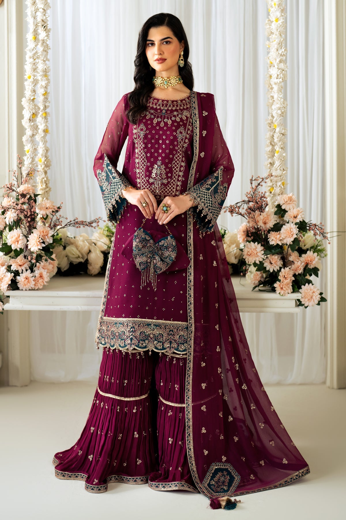Alizeh | Selene Luxury Chiffon Collection 25 | AF-PS-8001-Rosie by Maria Faisal - Registered Vendor of : Alizeh - type : Ladies Clothes - 100% original wedding dresses