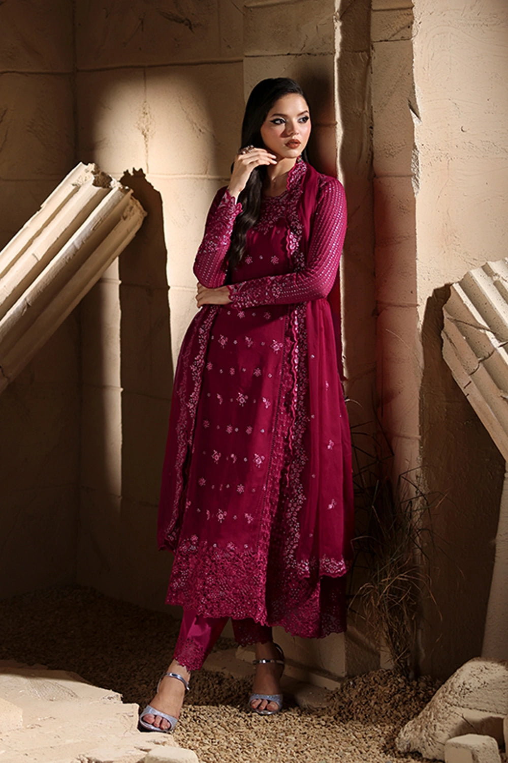 Azure | Luxe Formals | Amoura - Formal Dress - available at Maria Faisal in UK and USA.