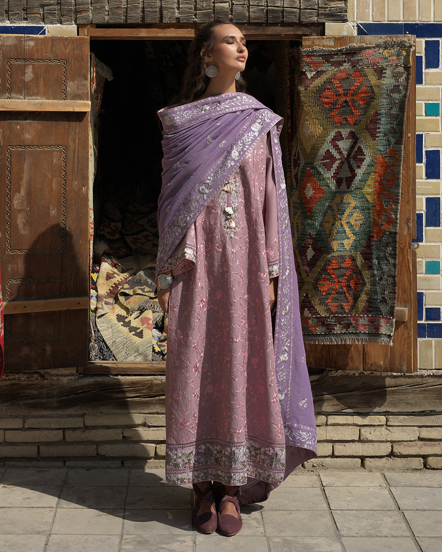 Mushq | Bukhara Winter Edit | Ark Reverie - Luxury Dress - available at Maria Faisal in UK and USA.