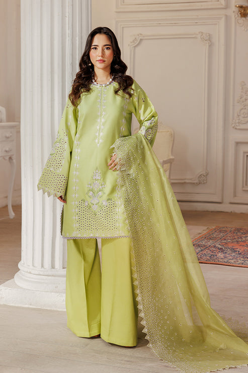 Saffron | Le Soleil 25 | Pear Drift - Formal Dress - available at Maria Faisal in UK and USA.