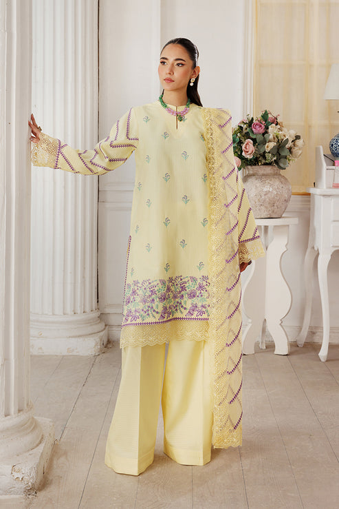 Saffron | Le Soleil 25 | Lemon Whisk - Formal Dress - available at Maria Faisal in UK and USA.