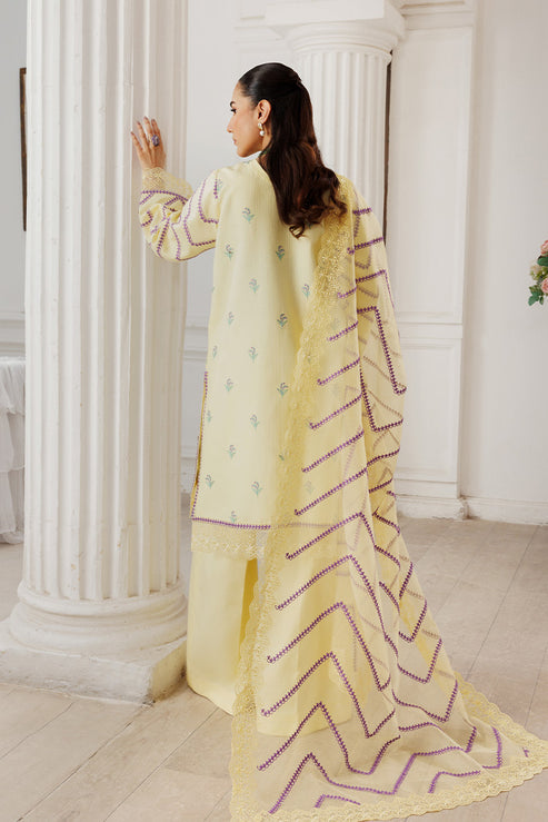 Saffron | Le Soleil 25 | Lemon Whisk - Formal Dress - available at Maria Faisal in UK and USA.