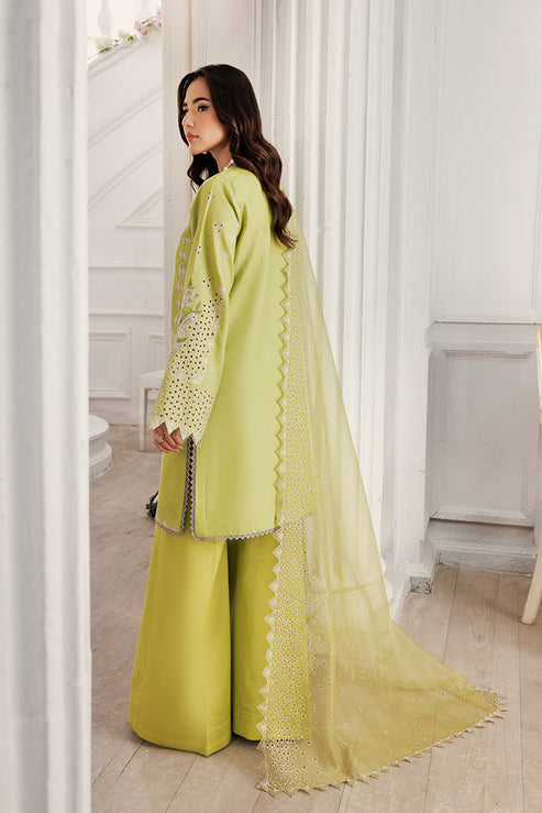 Saffron | Le Soleil 25 | Pear Drift - Formal Dress - available at Maria Faisal in UK and USA.
