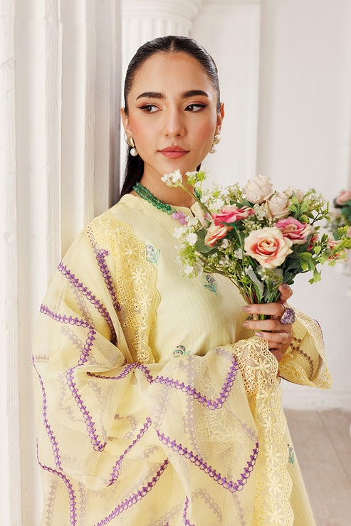Saffron | Le Soleil 25 | Lemon Whisk - Formal Dress - available at Maria Faisal in UK and USA.