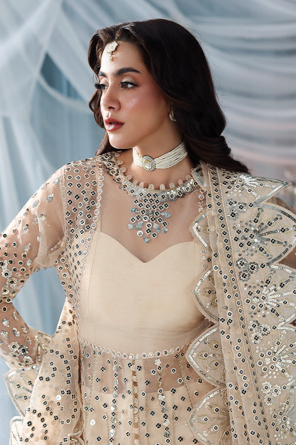 Saffron | Zynoria Formals 25 | Moonstone - Formal Dress - available at Maria Faisal in UK and USA.