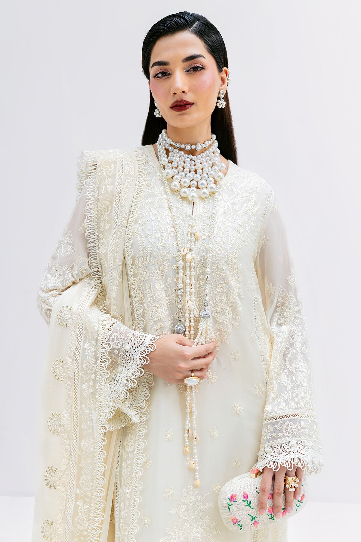 Imrozia Premium | Luxe Serene 25 | S-1086 PEARL - Ladies Clothes - Maria Faisal