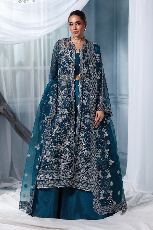Saffron | Zynoria Formals 25 | Tourmaline - Formal Dress - available at Maria Faisal in UK and USA.