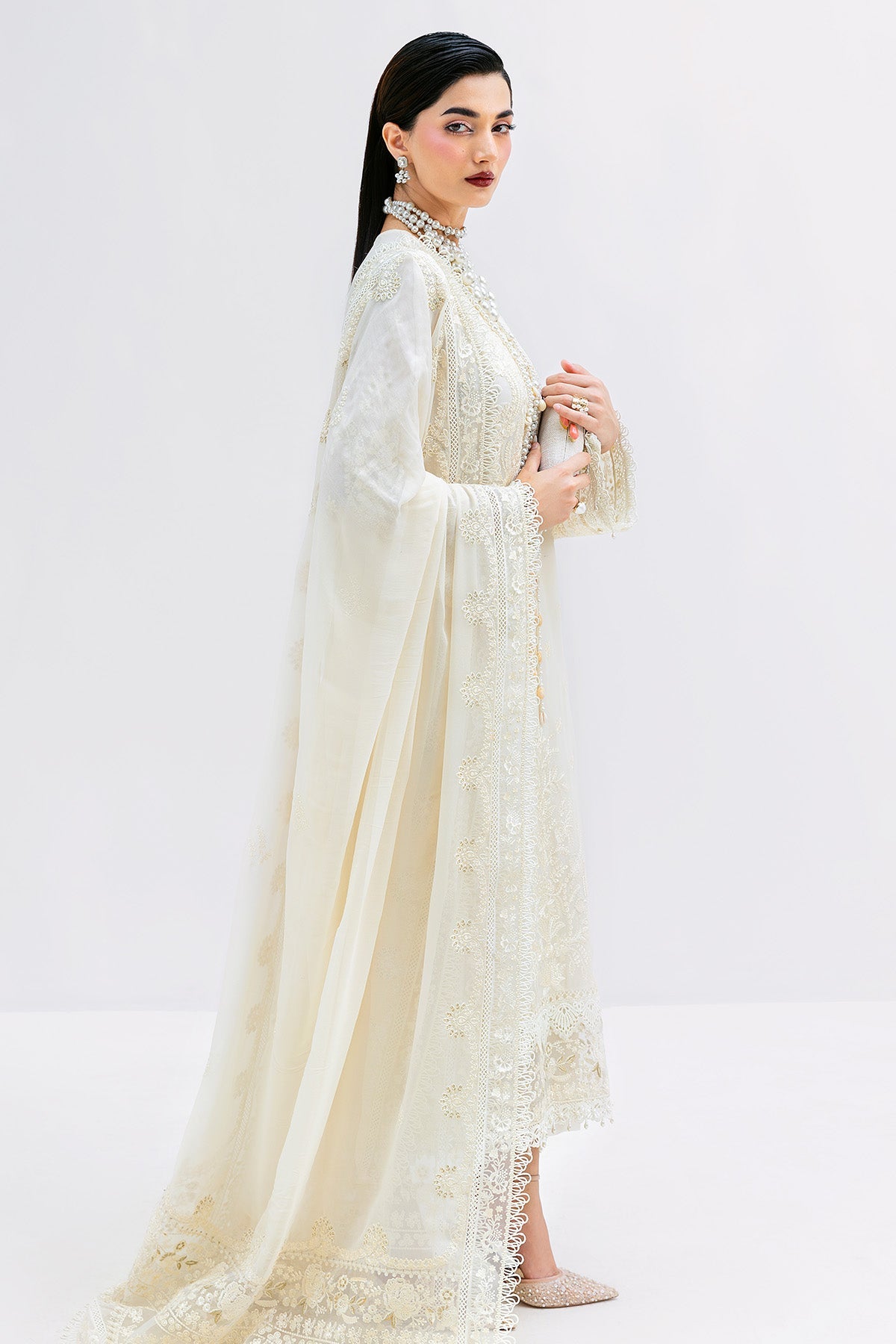 Imrozia Premium | Luxe Serene 25 | S-1086 PEARL - Ladies Clothes - Maria Faisal