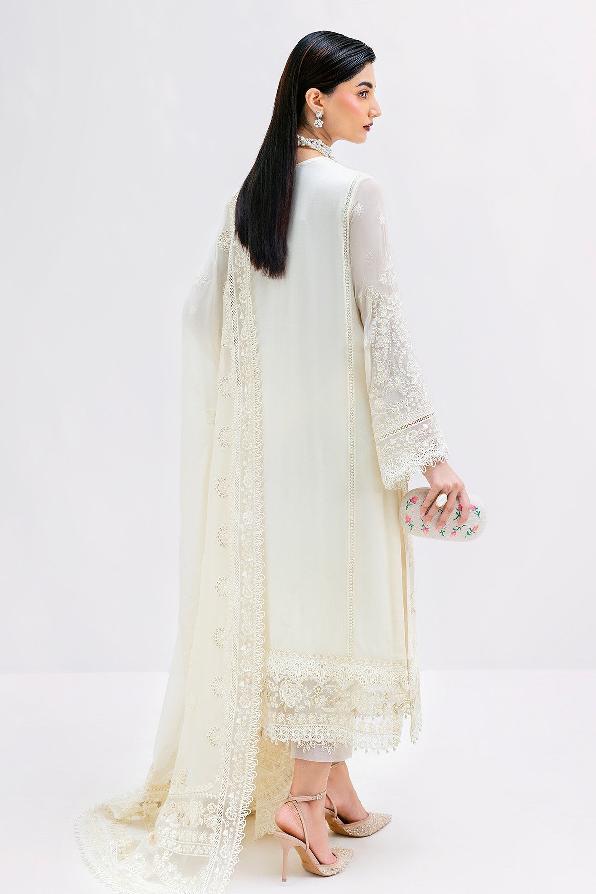 Imrozia Premium | Luxe Serene 25 | S-1086 PEARL - Ladies Clothes - Maria Faisal