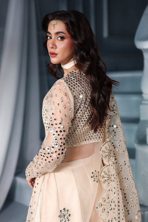 Saffron | Zynoria Formals 25 | Moonstone - Formal Dress - available at Maria Faisal in UK and USA.