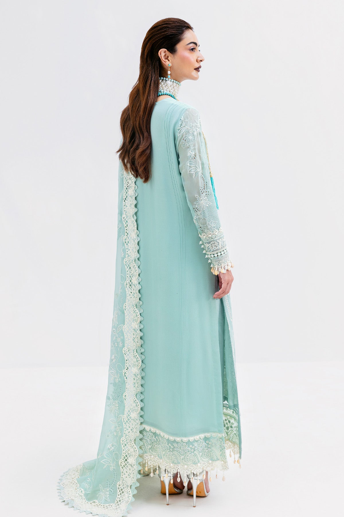 Imrozia Premium | Luxe Serene 25 | S-1087 AQUA - Ladies Clothes - Maria Faisal