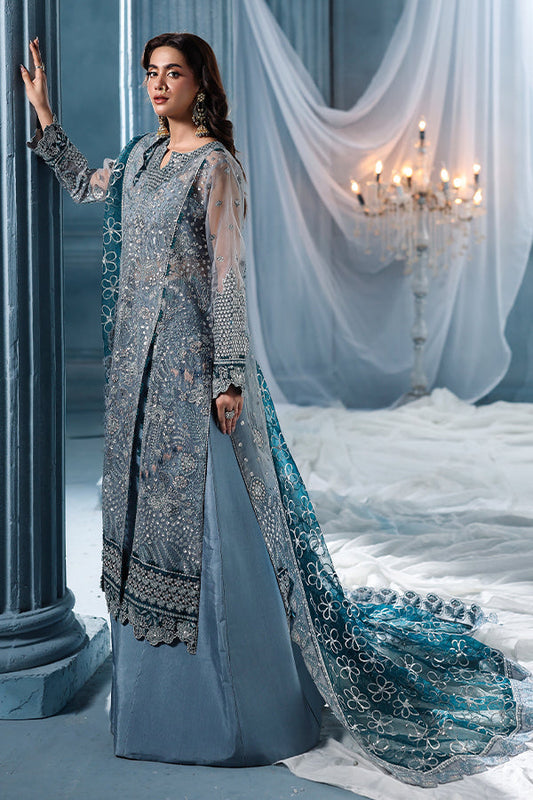 Saffron | Zynoria Formals 25 | Labrodorite - Formal Dress - available at Maria Faisal in UK and USA.