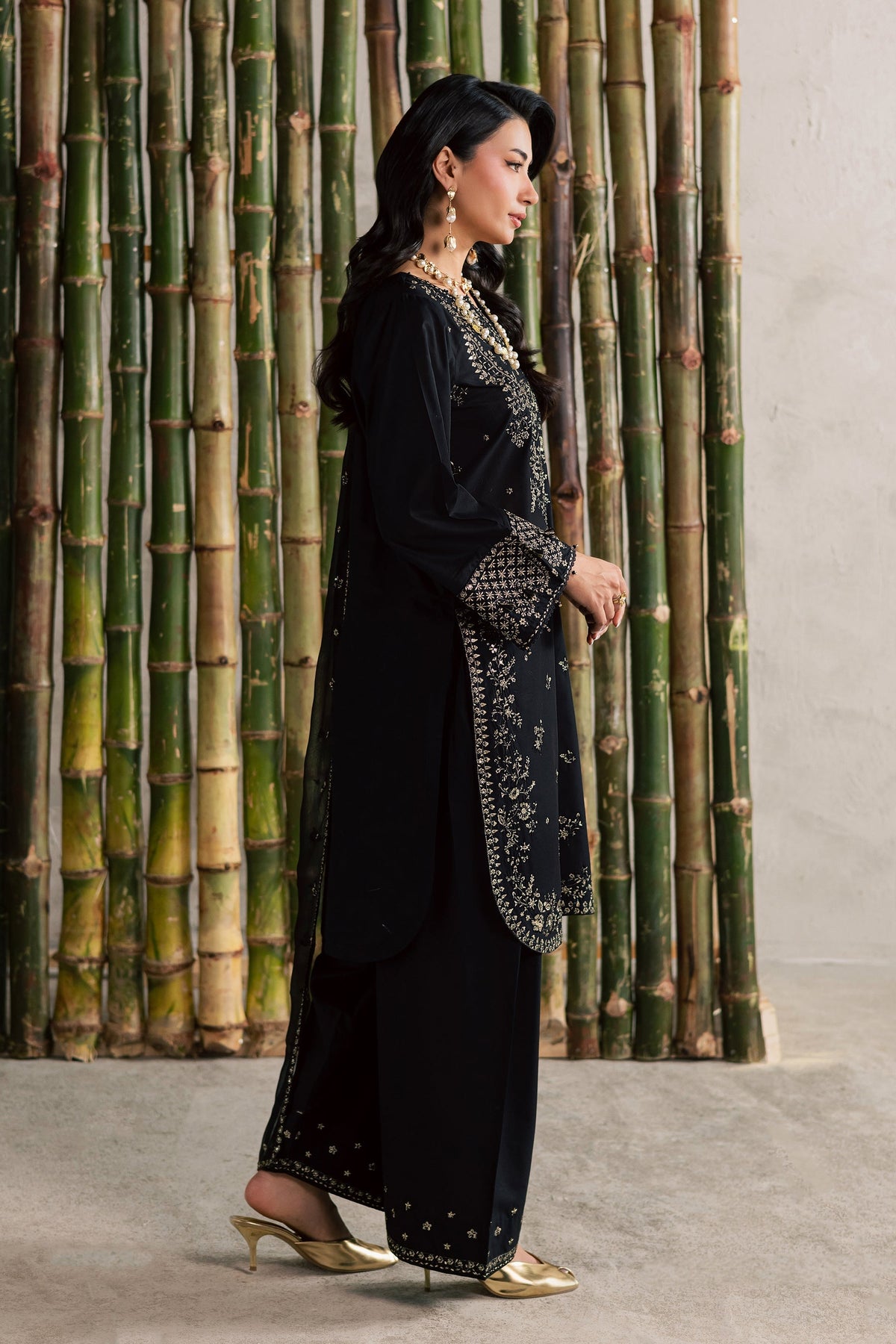 Batik | Festive Eid 26 | Ash - Luxury Dress - available at Maria Faisal in UK and USA.