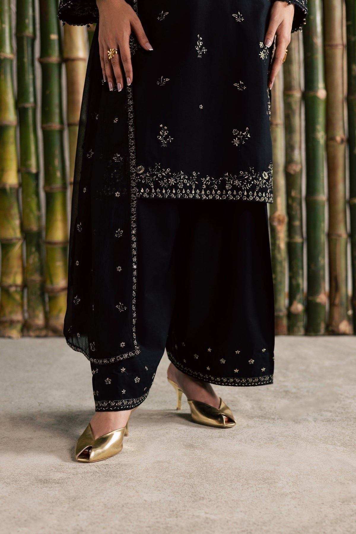 Batik | Festive Eid 26 | Ash - Luxury Dress - available at Maria Faisal in UK and USA.