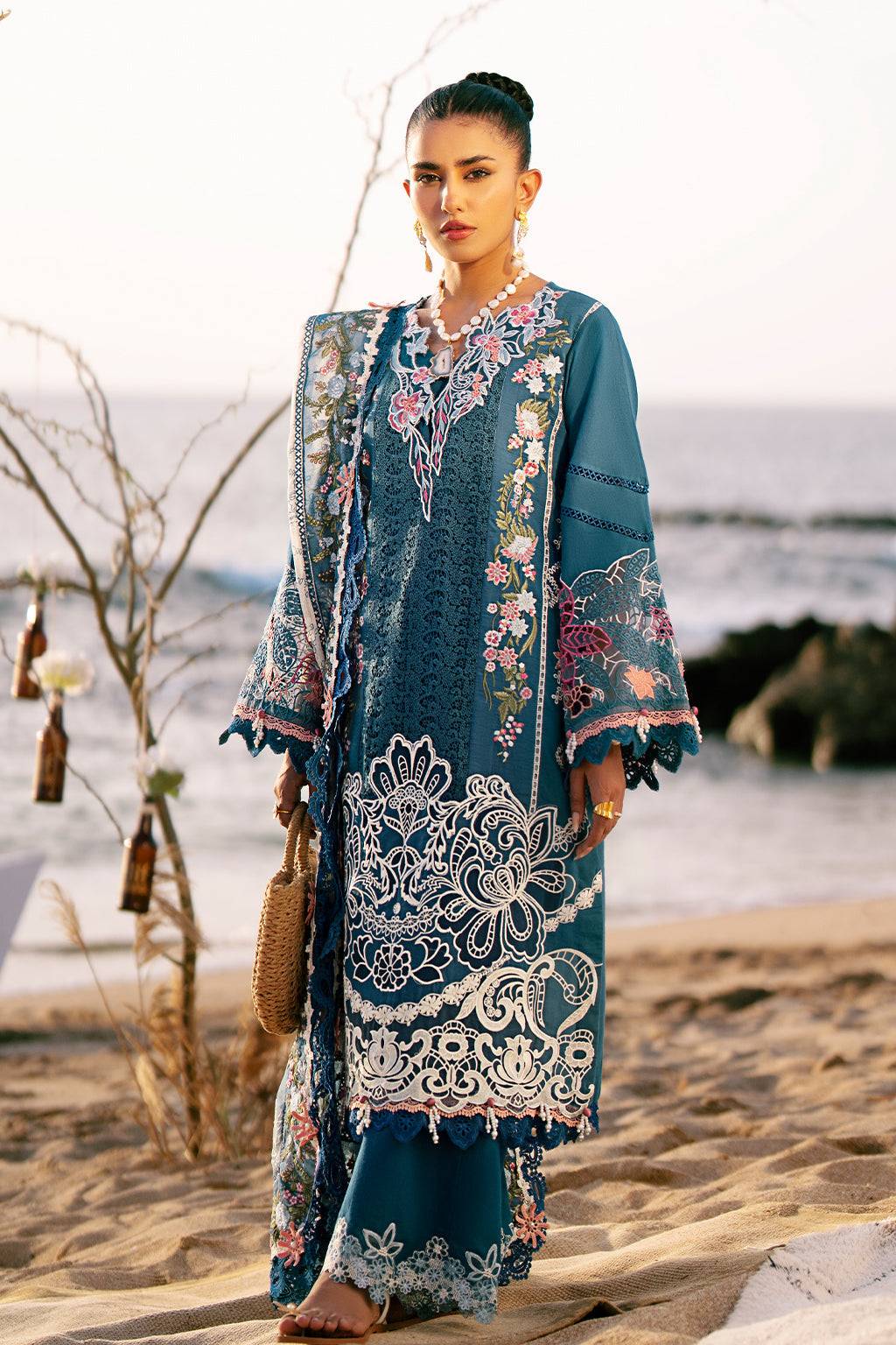 AJR Couture | Dastan Luxury Lawn 25 | Aura by Maria Faisal - Registered Vendor of : AJR Couture - type : Ladies Clothes - 100% original wedding dresses