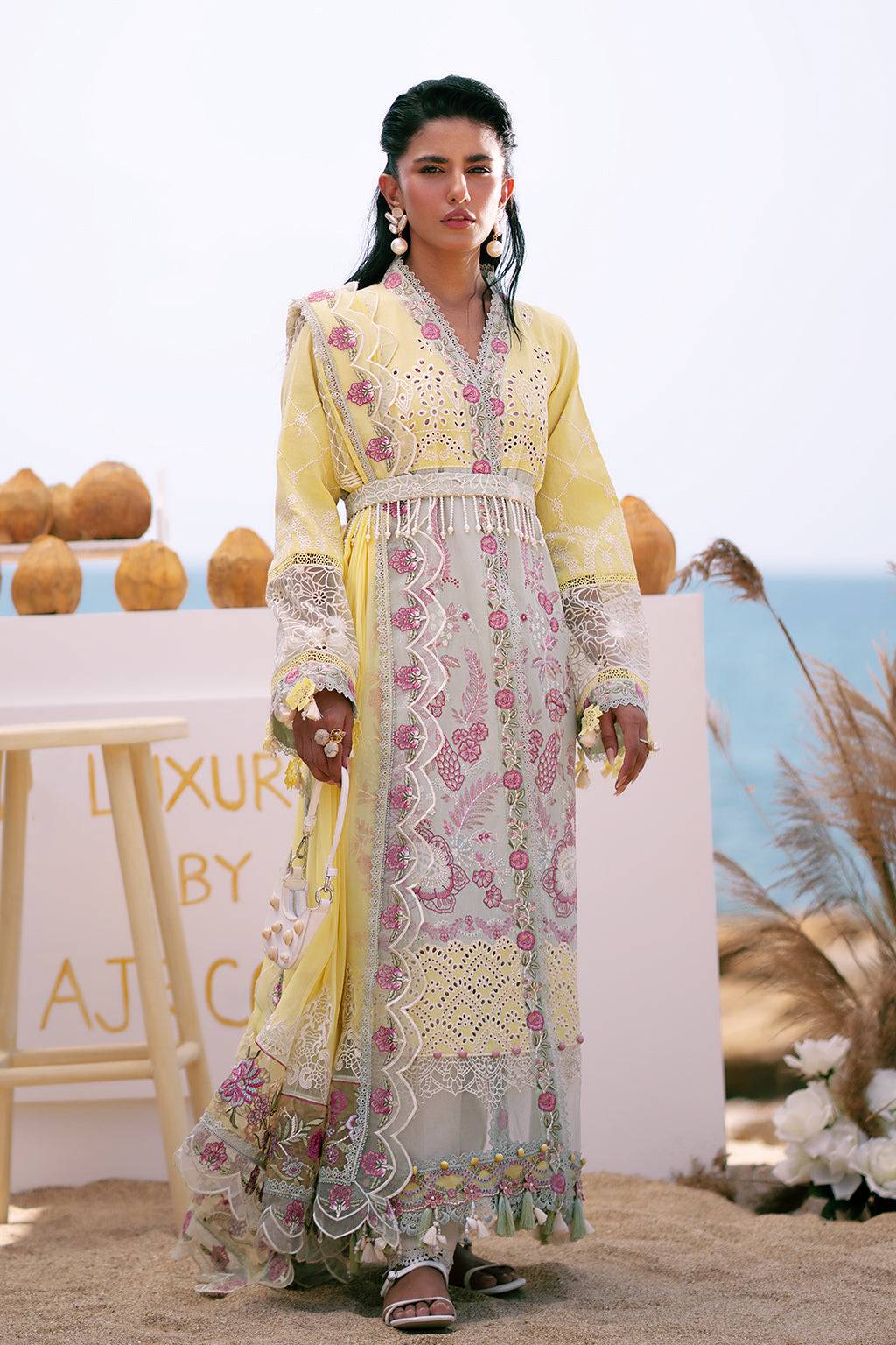 AJR Couture | Dastan Luxury Lawn 25 | Azure by Maria Faisal - Registered Vendor of : AJR Couture - type : Ladies Clothes - 100% original wedding dresses
