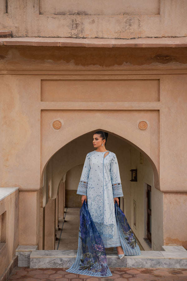 Azzal | Lawn 25 | SAPPHIRE - Ladies Clothes - Maria Faisal