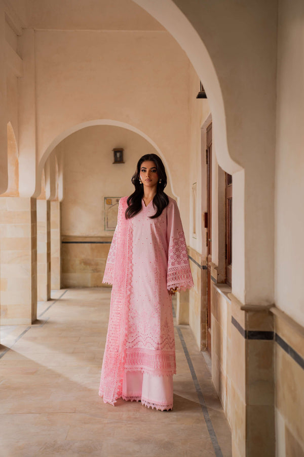Azzal | Lawn 25 | CORAL - Ladies Clothes - Maria Faisal