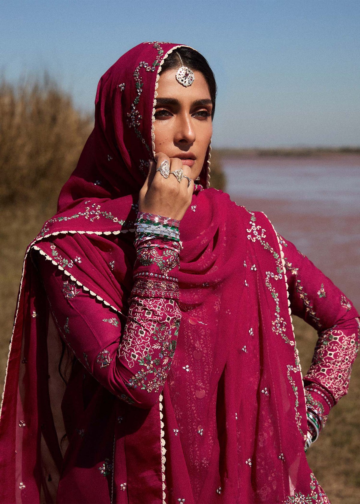 Hussain Rehar | Surkh Eid Pret’25 | Mehrunisa by Maria Faisal - Registered Vendor of : Hussain Rehar - type : Ladies Clothes - 100% original wedding dresses